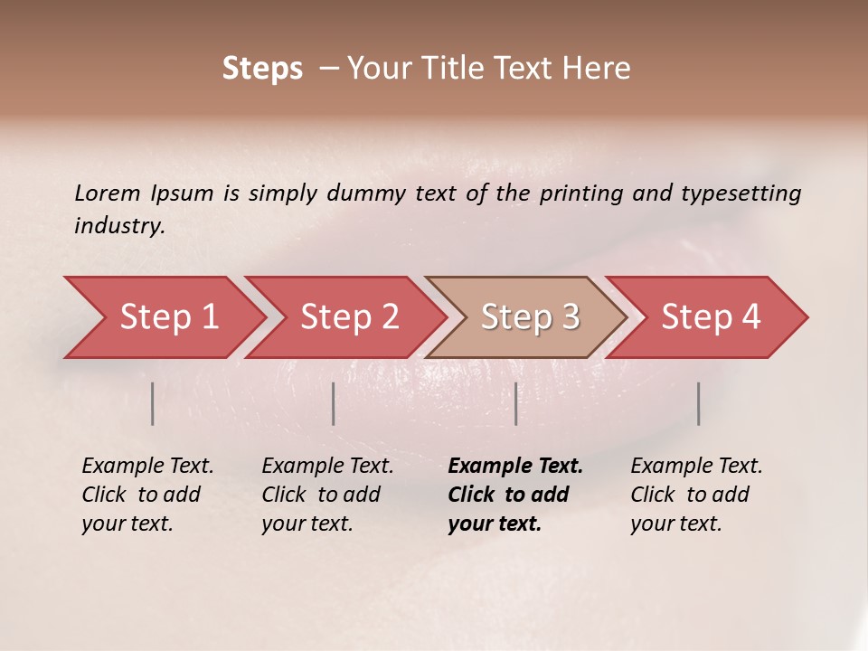 Model Girl Mouth PowerPoint Template