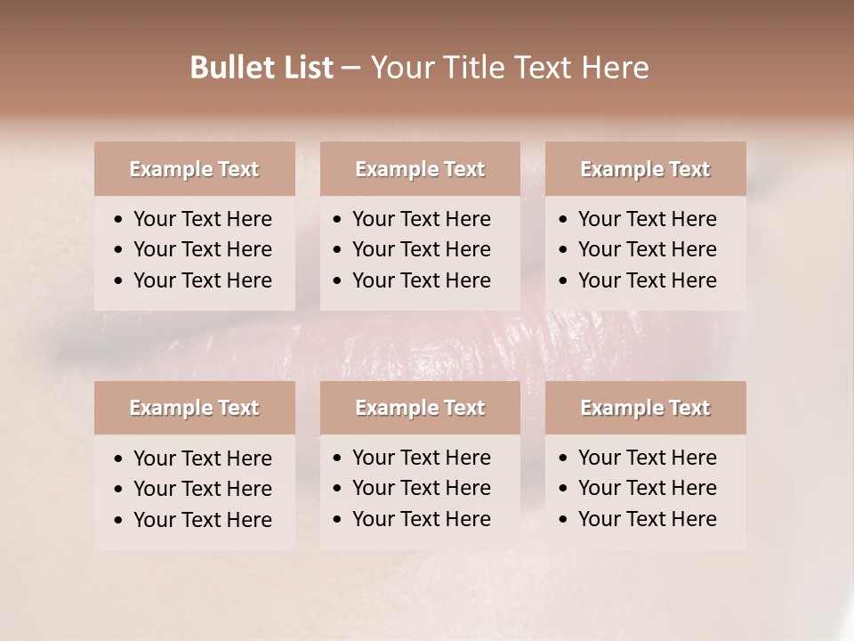 Model Girl Mouth PowerPoint Template