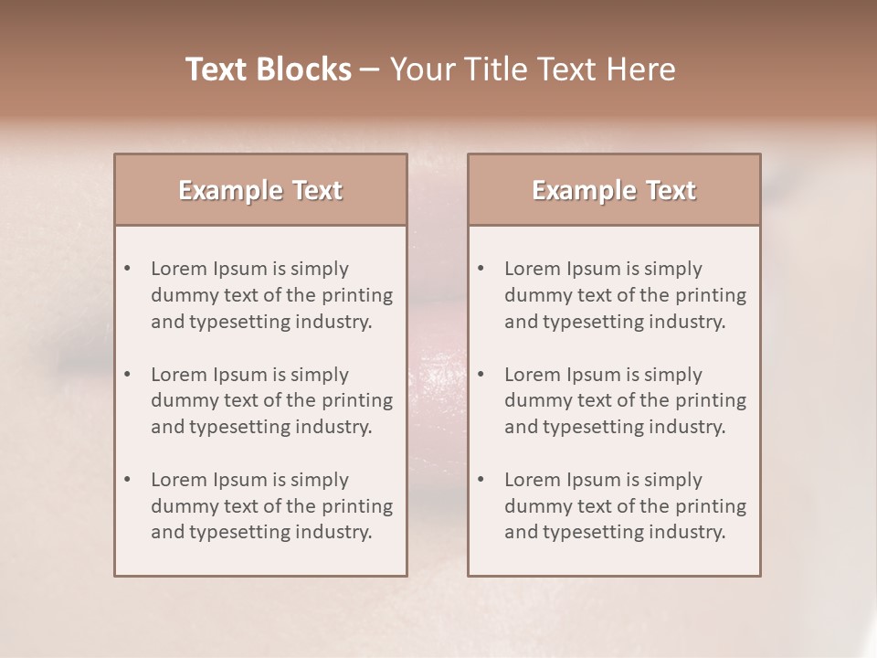 Model Girl Mouth PowerPoint Template