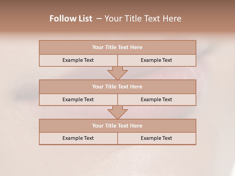 Model Girl Mouth PowerPoint Template