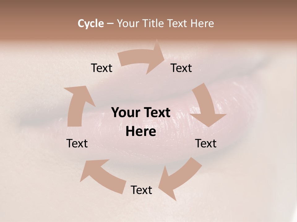 Model Girl Mouth PowerPoint Template