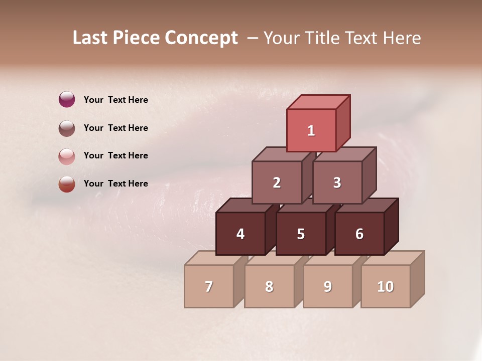 Model Girl Mouth PowerPoint Template