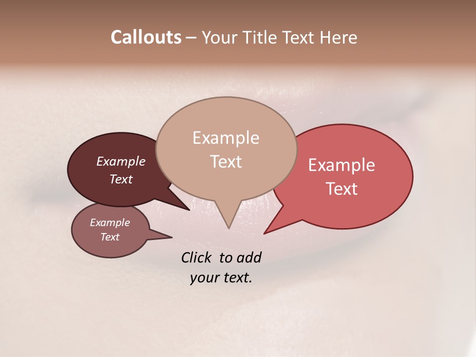 Model Girl Mouth PowerPoint Template