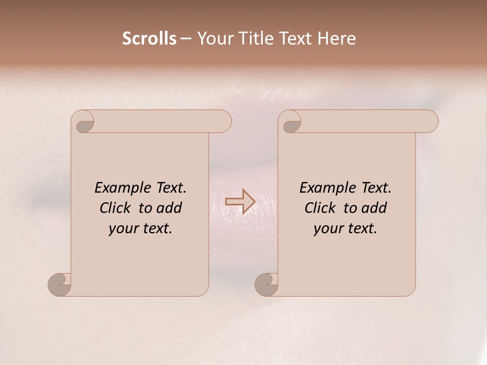 Model Girl Mouth PowerPoint Template