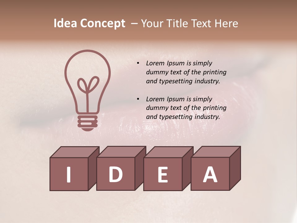 Model Girl Mouth PowerPoint Template