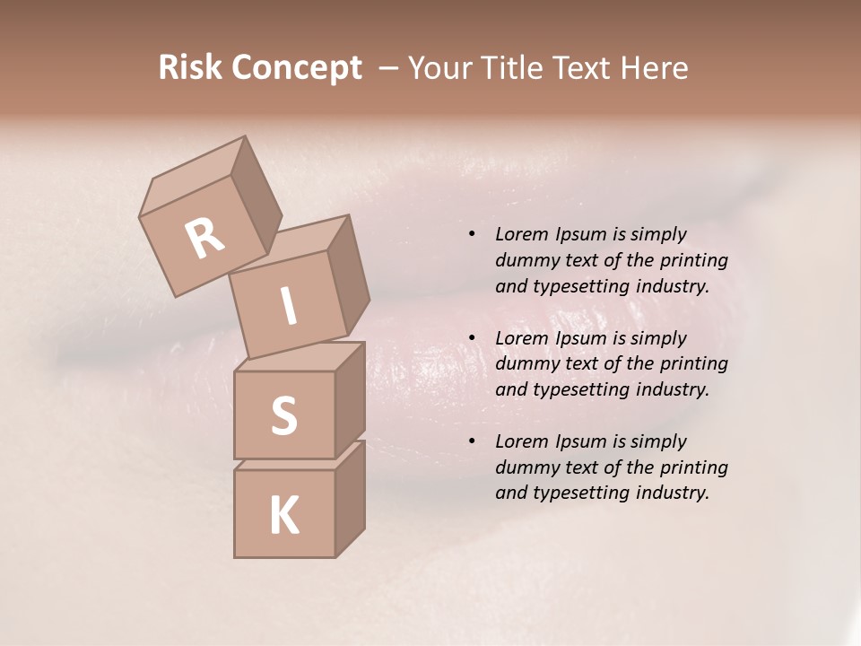 Model Girl Mouth PowerPoint Template