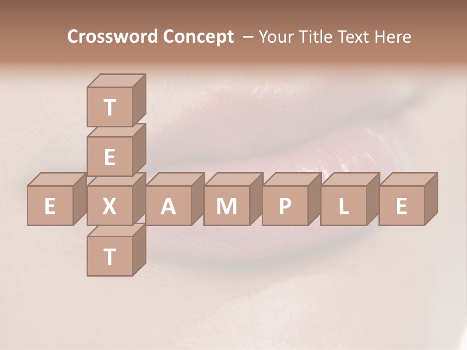 Model Girl Mouth PowerPoint Template