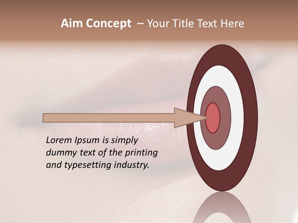 Model Girl Mouth PowerPoint Template