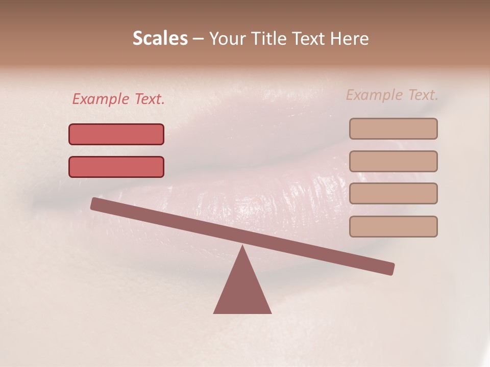 Model Girl Mouth PowerPoint Template