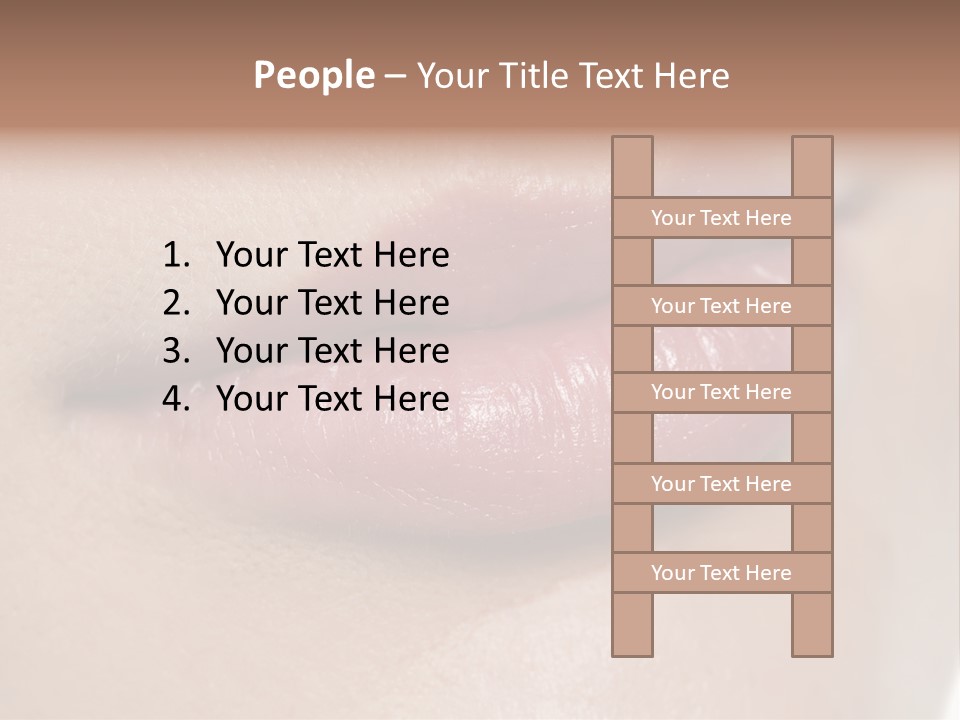 Model Girl Mouth PowerPoint Template