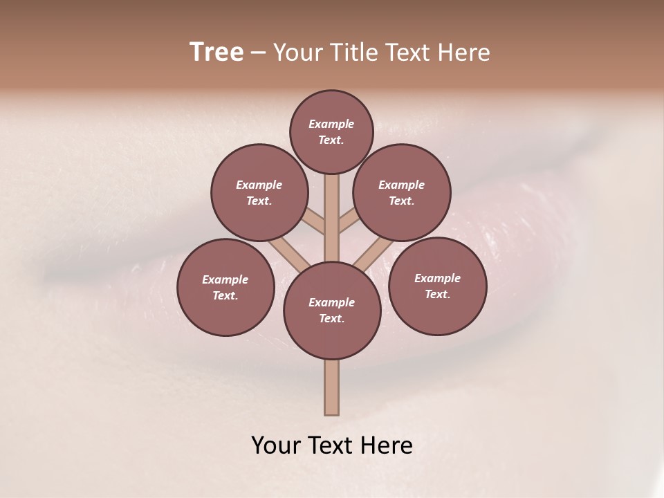 Model Girl Mouth PowerPoint Template