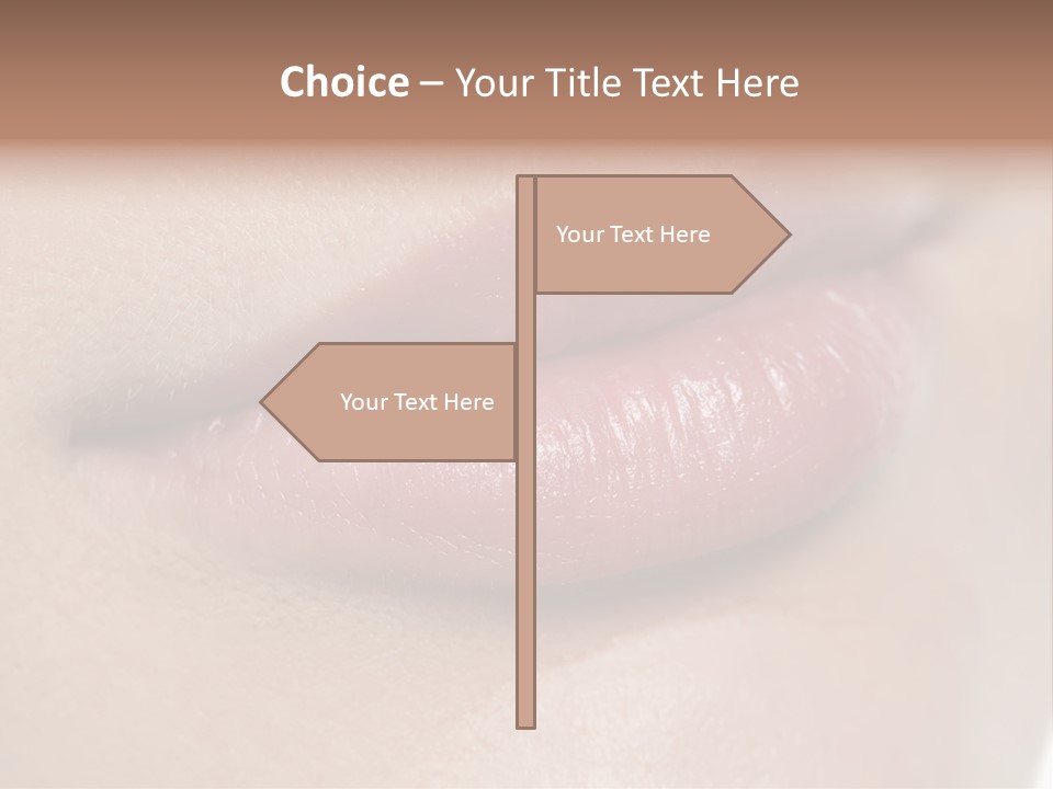 Model Girl Mouth PowerPoint Template