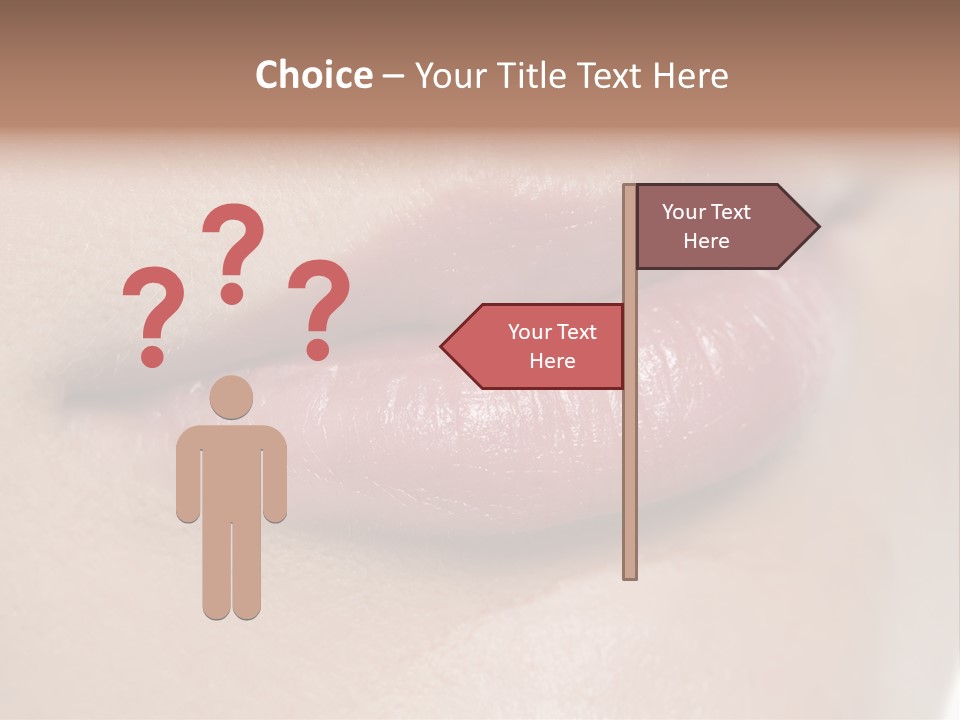 Model Girl Mouth PowerPoint Template