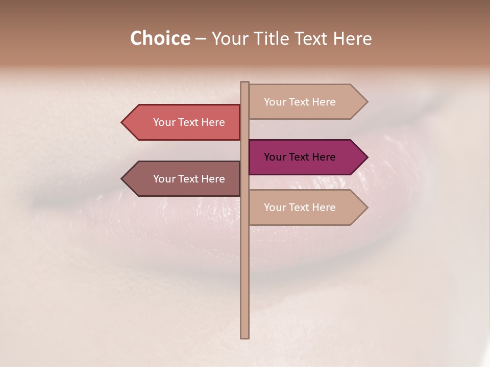 Model Girl Mouth PowerPoint Template