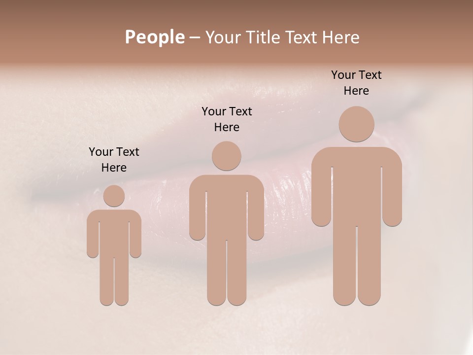 Model Girl Mouth PowerPoint Template