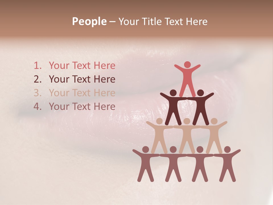 Model Girl Mouth PowerPoint Template