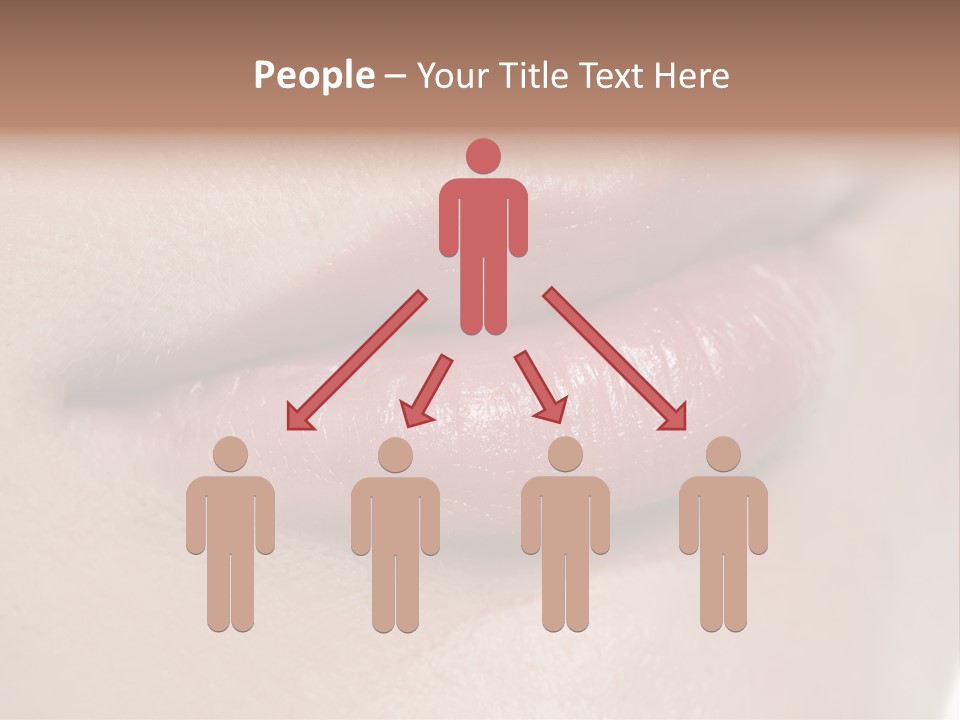 Model Girl Mouth PowerPoint Template