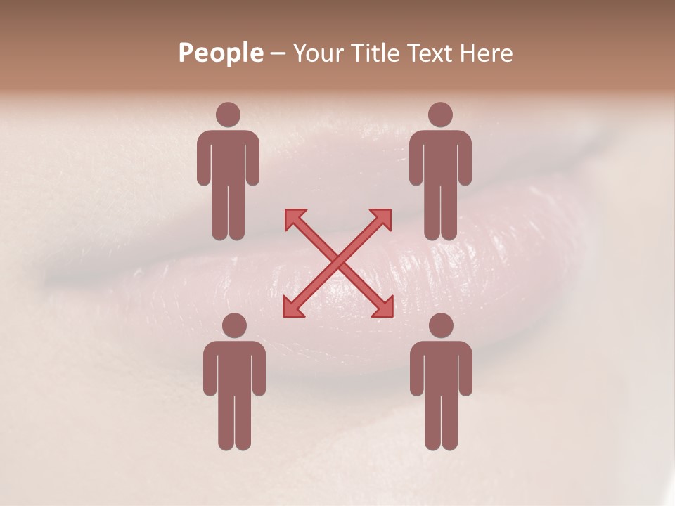 Model Girl Mouth PowerPoint Template