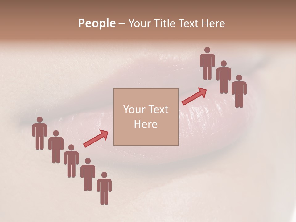 Model Girl Mouth PowerPoint Template