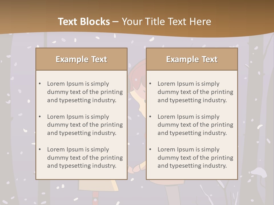 A Couple Kissing Under A Street Light In The Snow PowerPoint Template