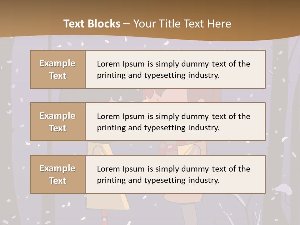 A Couple Kissing Under A Street Light In The Snow PowerPoint Template