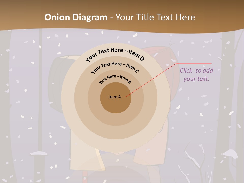 A Couple Kissing Under A Street Light In The Snow PowerPoint Template