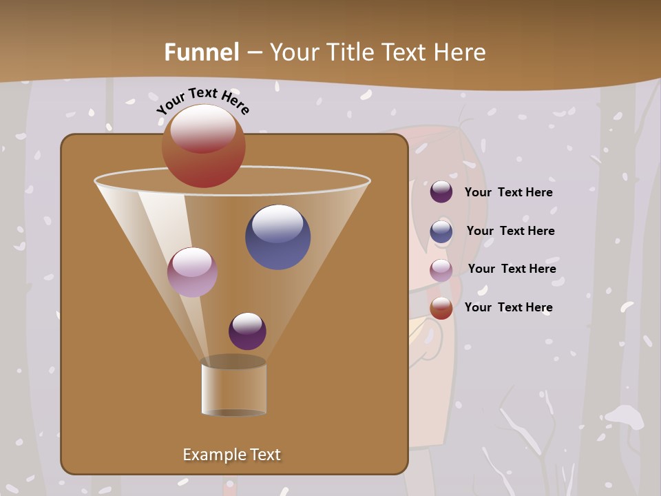 A Couple Kissing Under A Street Light In The Snow PowerPoint Template