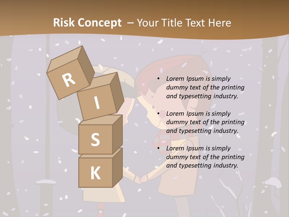 A Couple Kissing Under A Street Light In The Snow PowerPoint Template