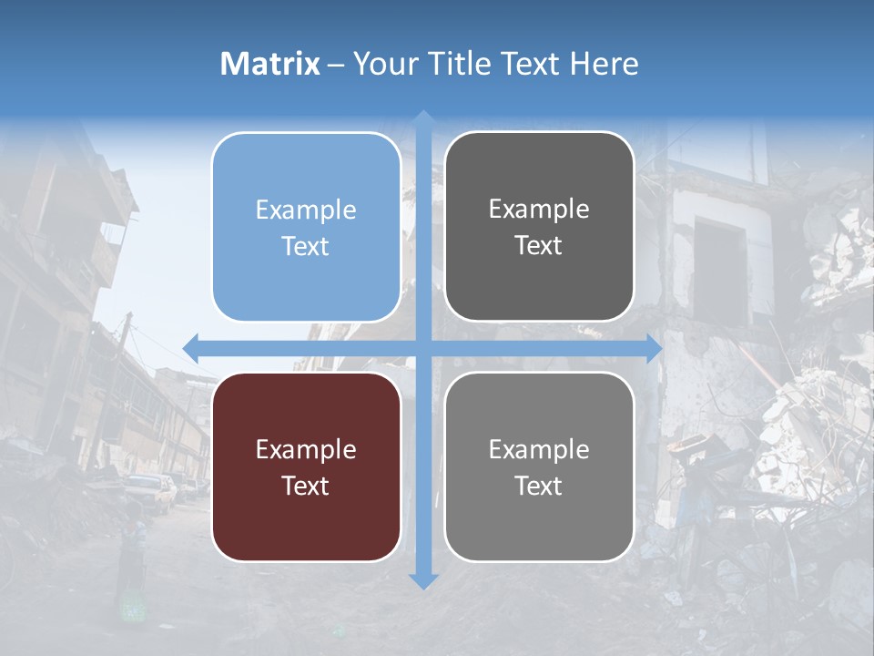 Destruction Zeitoun Bombing PowerPoint Template