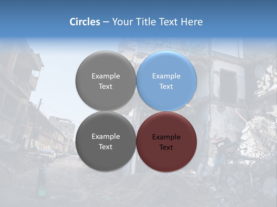 Destruction Zeitoun Bombing PowerPoint Template