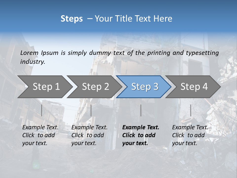 Destruction Zeitoun Bombing PowerPoint Template