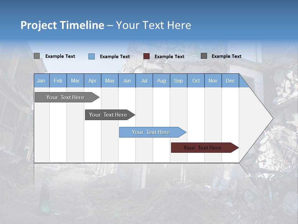 Destruction Zeitoun Bombing PowerPoint Template