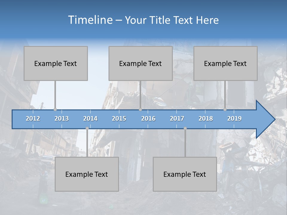 Destruction Zeitoun Bombing PowerPoint Template