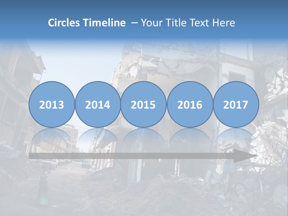 Destruction Zeitoun Bombing PowerPoint Template