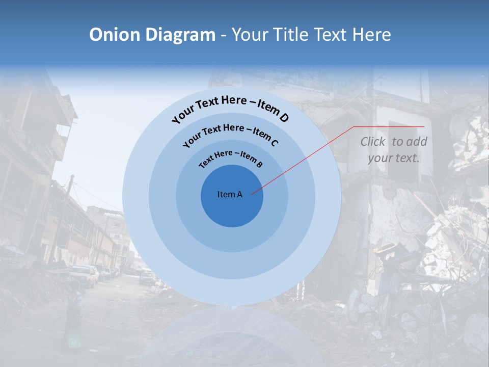 Destruction Zeitoun Bombing PowerPoint Template