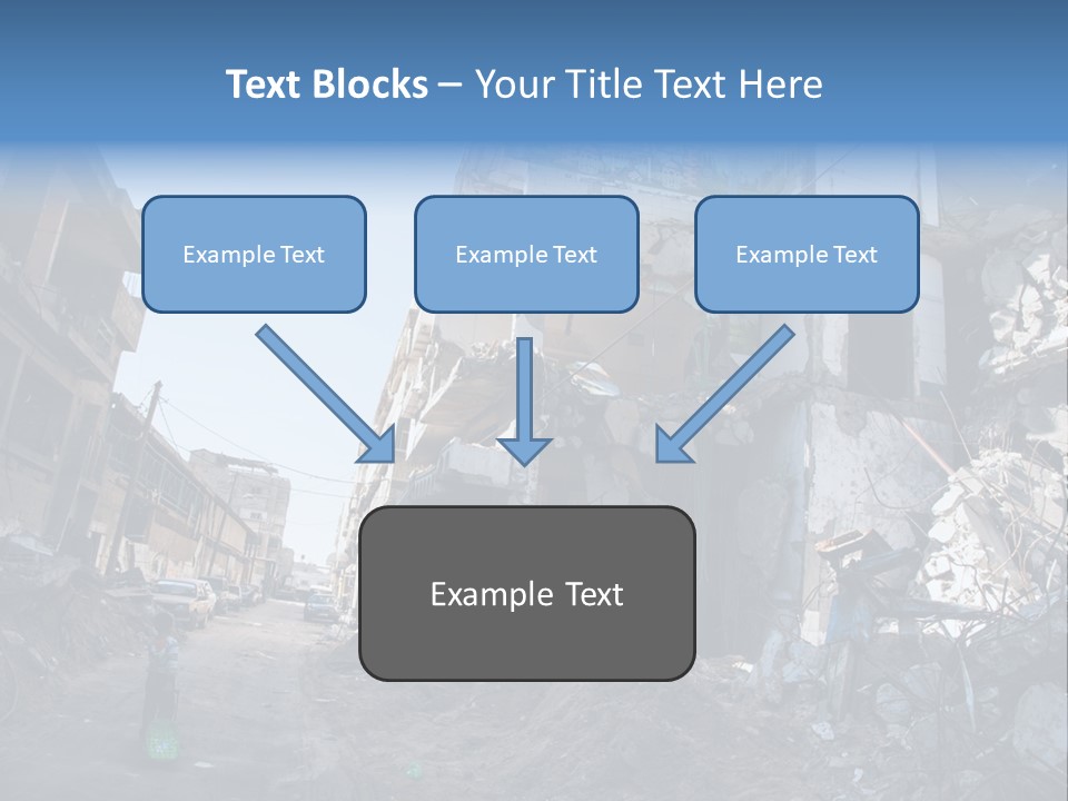 Destruction Zeitoun Bombing PowerPoint Template