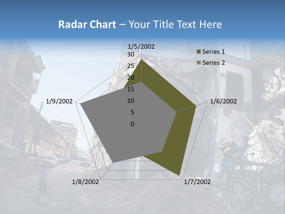 Destruction Zeitoun Bombing PowerPoint Template