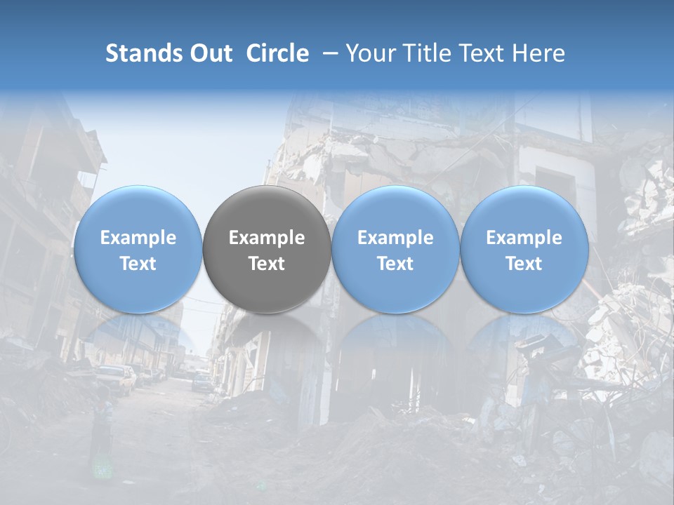 Destruction Zeitoun Bombing PowerPoint Template