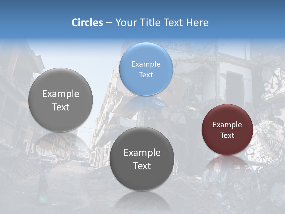 Destruction Zeitoun Bombing PowerPoint Template