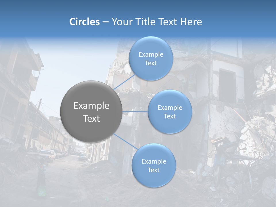 Destruction Zeitoun Bombing PowerPoint Template