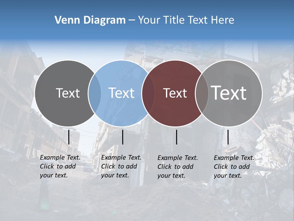 Destruction Zeitoun Bombing PowerPoint Template
