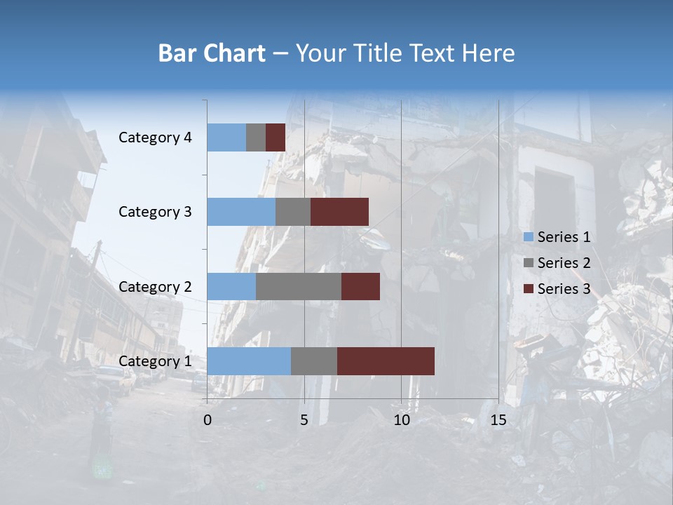 Destruction Zeitoun Bombing PowerPoint Template