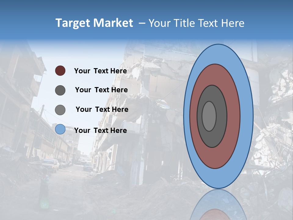 Destruction Zeitoun Bombing PowerPoint Template