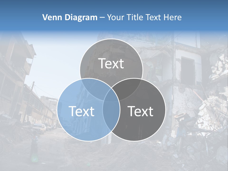 Destruction Zeitoun Bombing PowerPoint Template