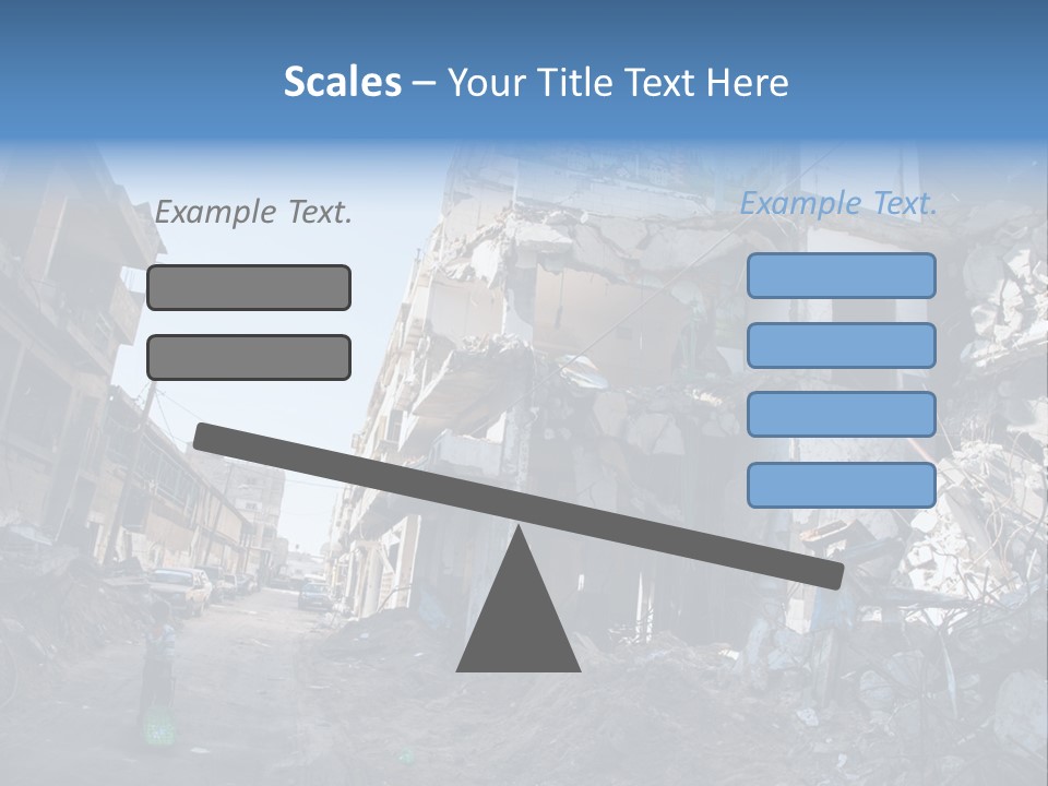 Destruction Zeitoun Bombing PowerPoint Template