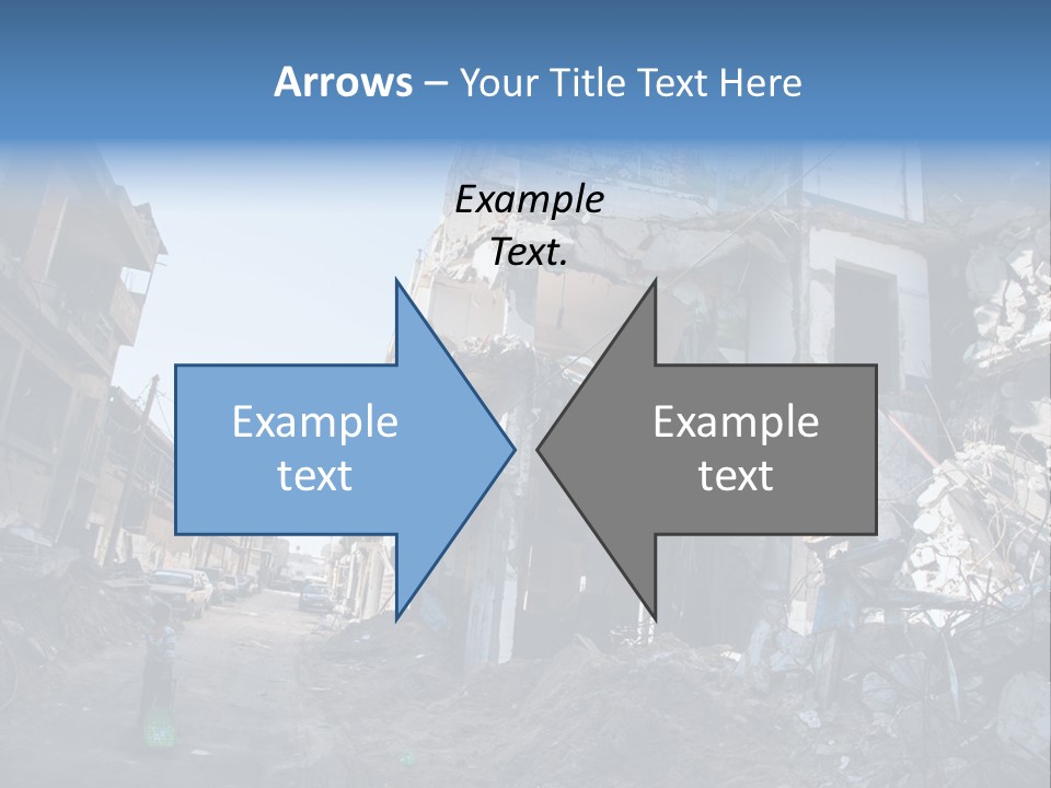 Destruction Zeitoun Bombing PowerPoint Template