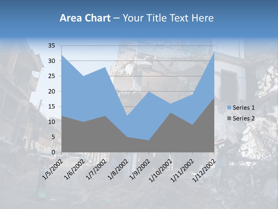 Destruction Zeitoun Bombing PowerPoint Template