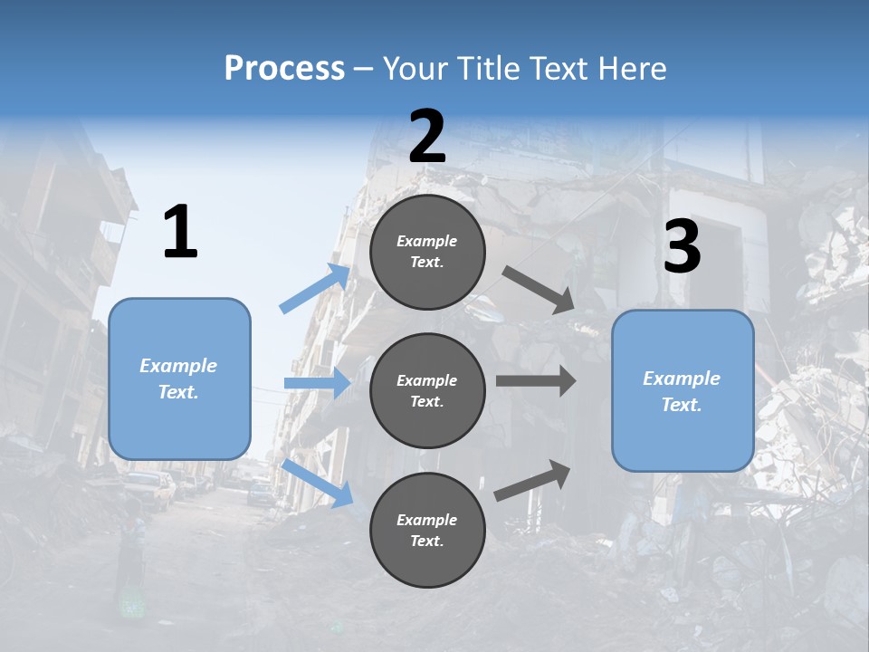 Destruction Zeitoun Bombing PowerPoint Template
