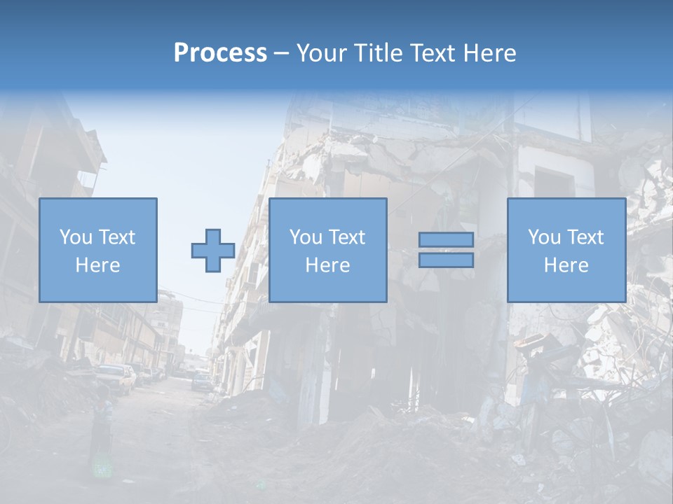 Destruction Zeitoun Bombing PowerPoint Template