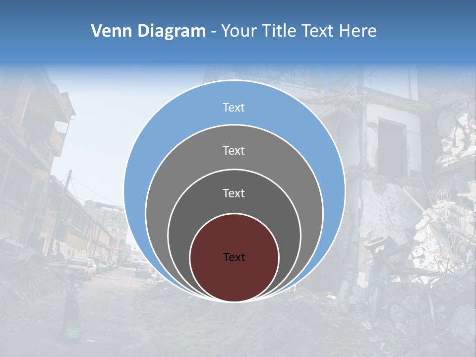 Destruction Zeitoun Bombing PowerPoint Template